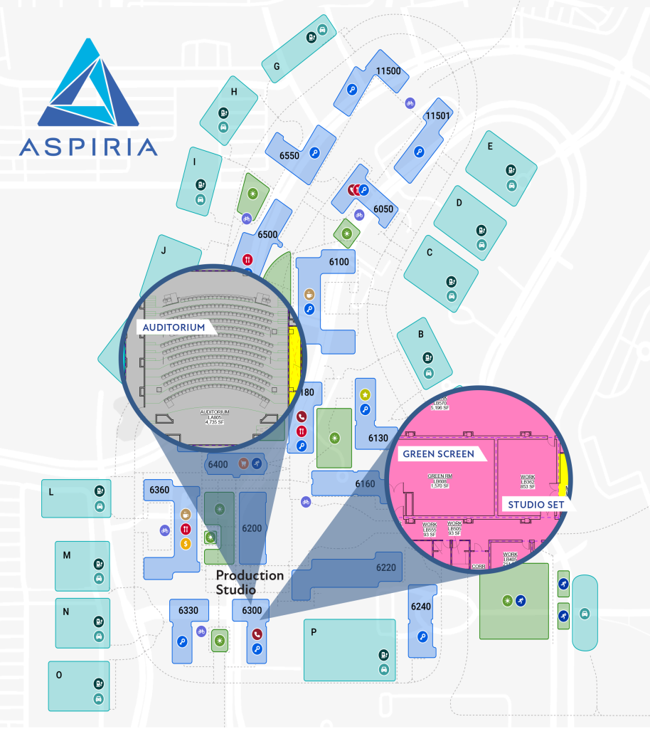 Aspiria Studios map