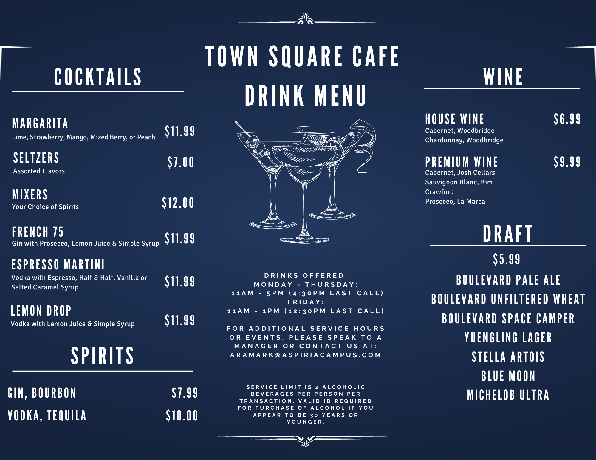Bar Menu TSC